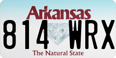 AR license plate 814WRX