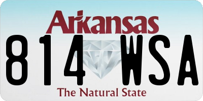 AR license plate 814WSA