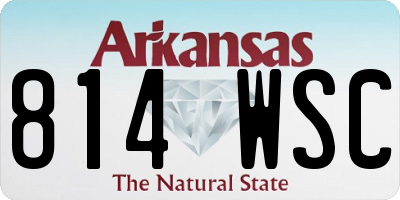 AR license plate 814WSC