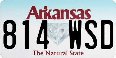 AR license plate 814WSD