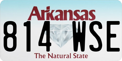 AR license plate 814WSE