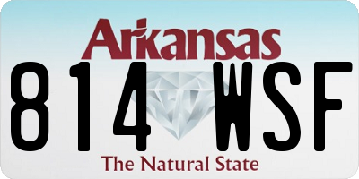 AR license plate 814WSF