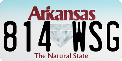 AR license plate 814WSG