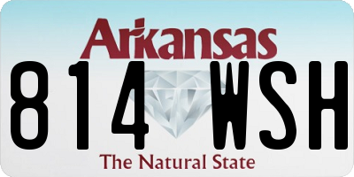 AR license plate 814WSH