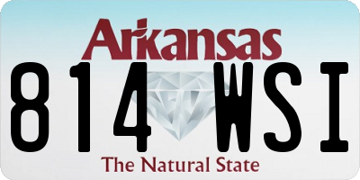 AR license plate 814WSI
