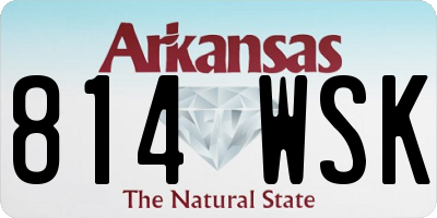 AR license plate 814WSK