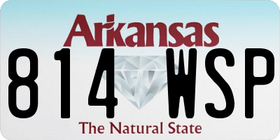 AR license plate 814WSP