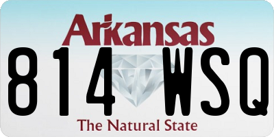 AR license plate 814WSQ