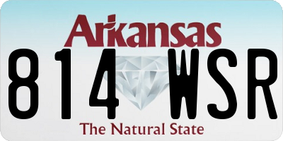 AR license plate 814WSR