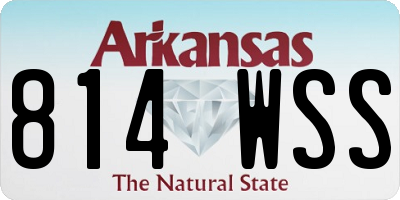 AR license plate 814WSS