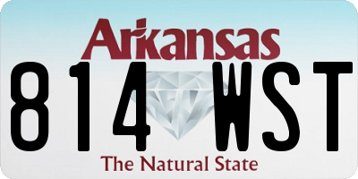 AR license plate 814WST