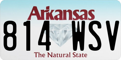 AR license plate 814WSV