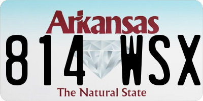 AR license plate 814WSX