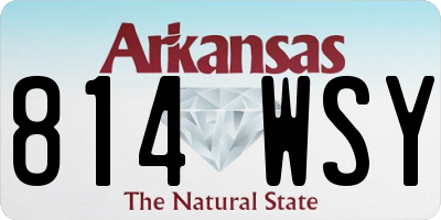 AR license plate 814WSY