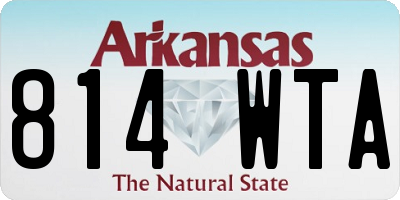 AR license plate 814WTA