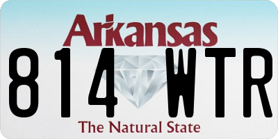 AR license plate 814WTR