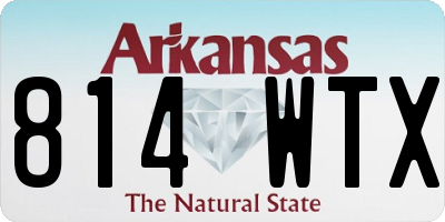 AR license plate 814WTX