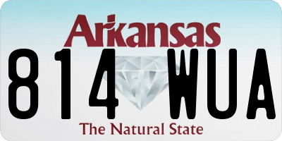 AR license plate 814WUA