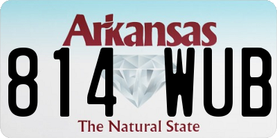 AR license plate 814WUB