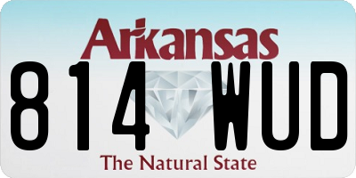 AR license plate 814WUD
