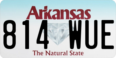 AR license plate 814WUE