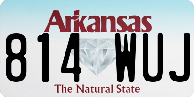 AR license plate 814WUJ