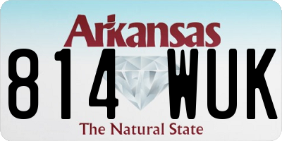 AR license plate 814WUK