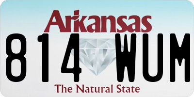 AR license plate 814WUM