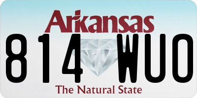 AR license plate 814WUO