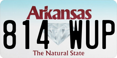 AR license plate 814WUP