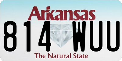 AR license plate 814WUU