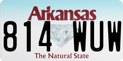 AR license plate 814WUW