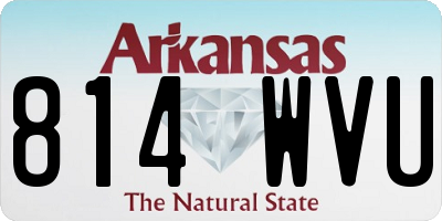 AR license plate 814WVU