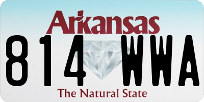 AR license plate 814WWA