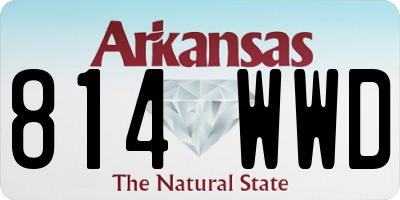 AR license plate 814WWD