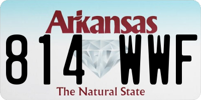 AR license plate 814WWF