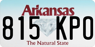 AR license plate 815KPO