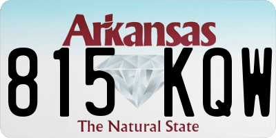 AR license plate 815KQW