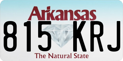 AR license plate 815KRJ