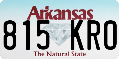 AR license plate 815KRO