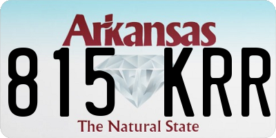 AR license plate 815KRR