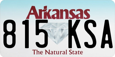 AR license plate 815KSA