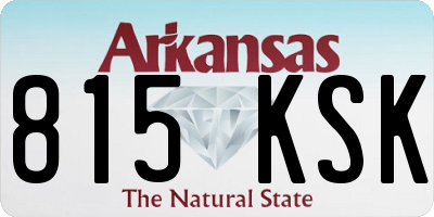 AR license plate 815KSK