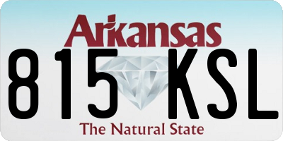 AR license plate 815KSL