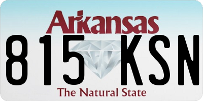 AR license plate 815KSN