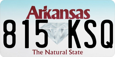 AR license plate 815KSQ