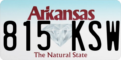 AR license plate 815KSW