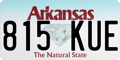 AR license plate 815KUE