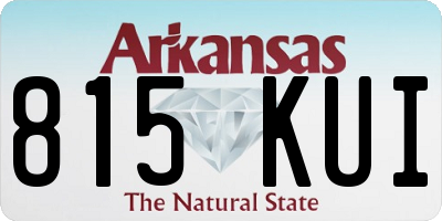 AR license plate 815KUI