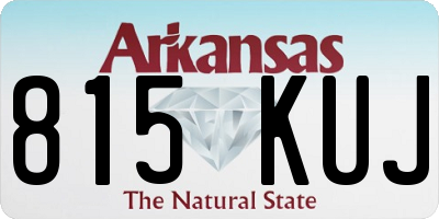 AR license plate 815KUJ
